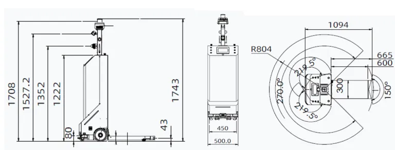 DOLLY-30 AGV dimensions drawing