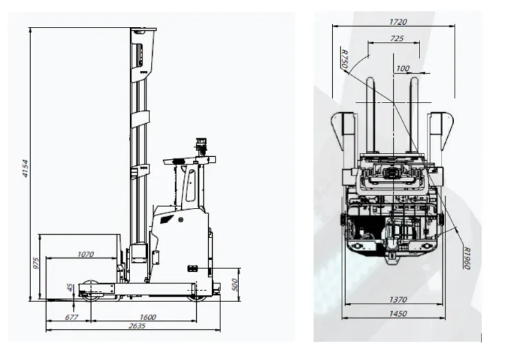 RT-20100 AGV dimensions drawing