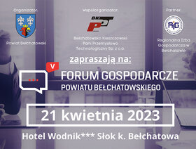 Baner promujący Forum Ekonomiczne Bełchatów