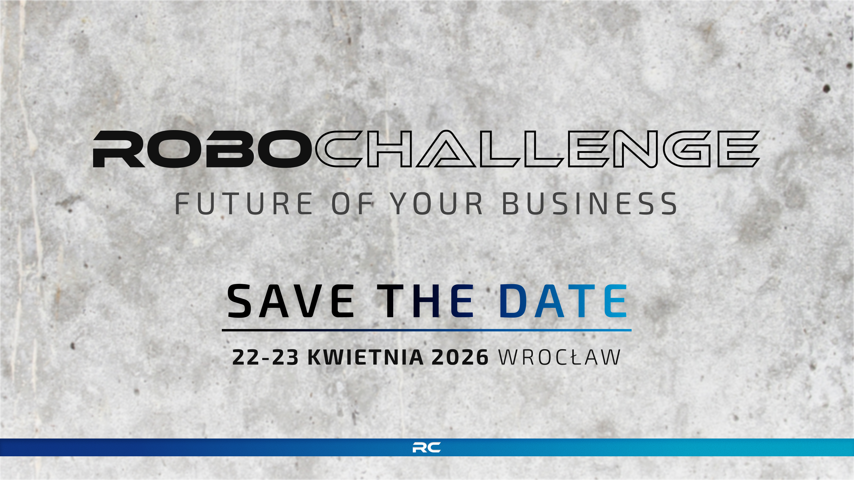 Grafika Save the Date wydarzenia Robo Challenge 2026 we Wrocławiu