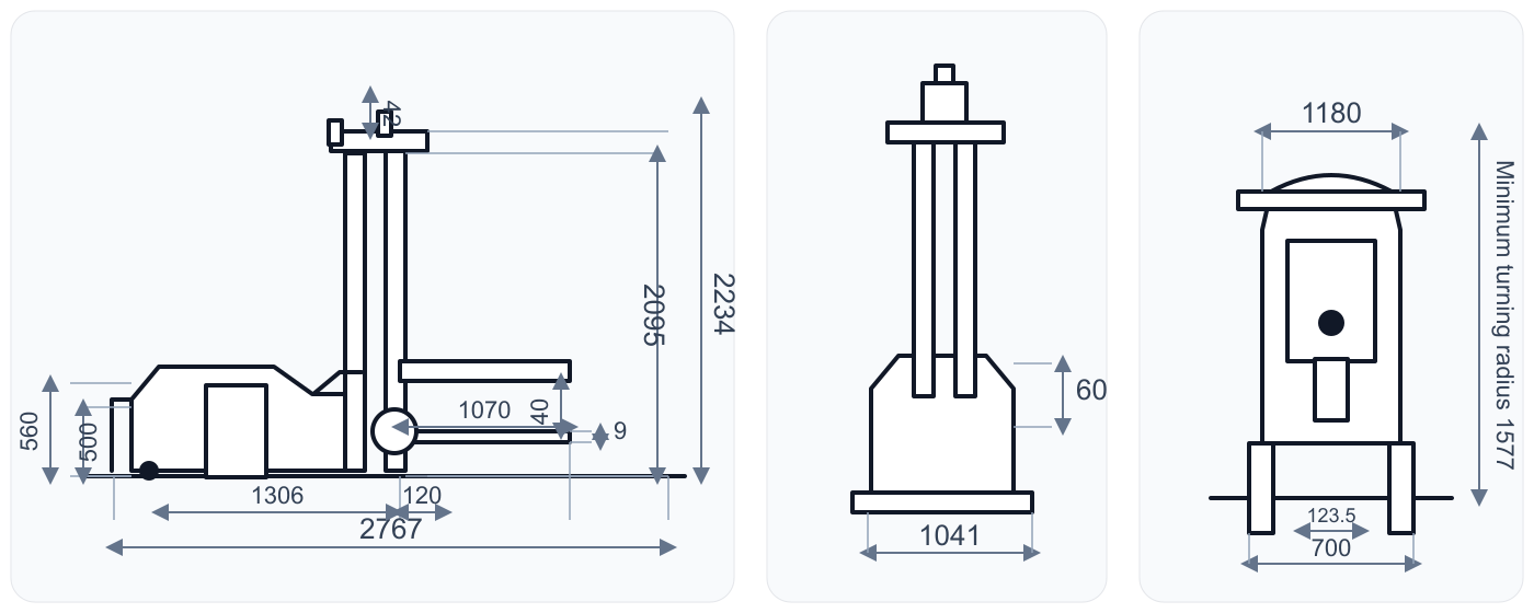 CB-2030/2040 AGV dimensions drawing