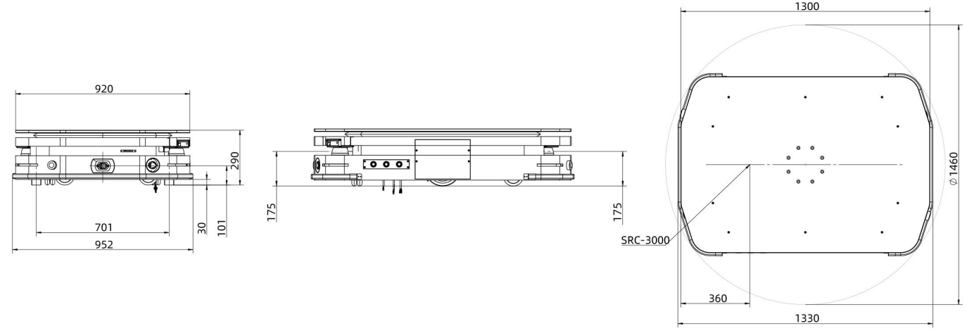 Rysunek wymiarowy TU-10 AMR