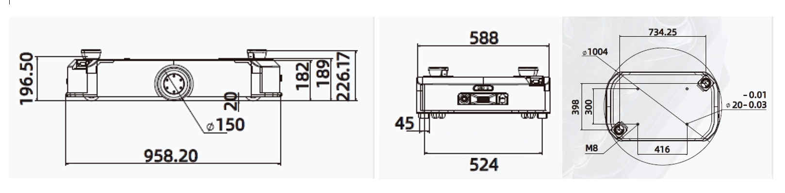 Rysunek wymiarowy TU-4 AMR