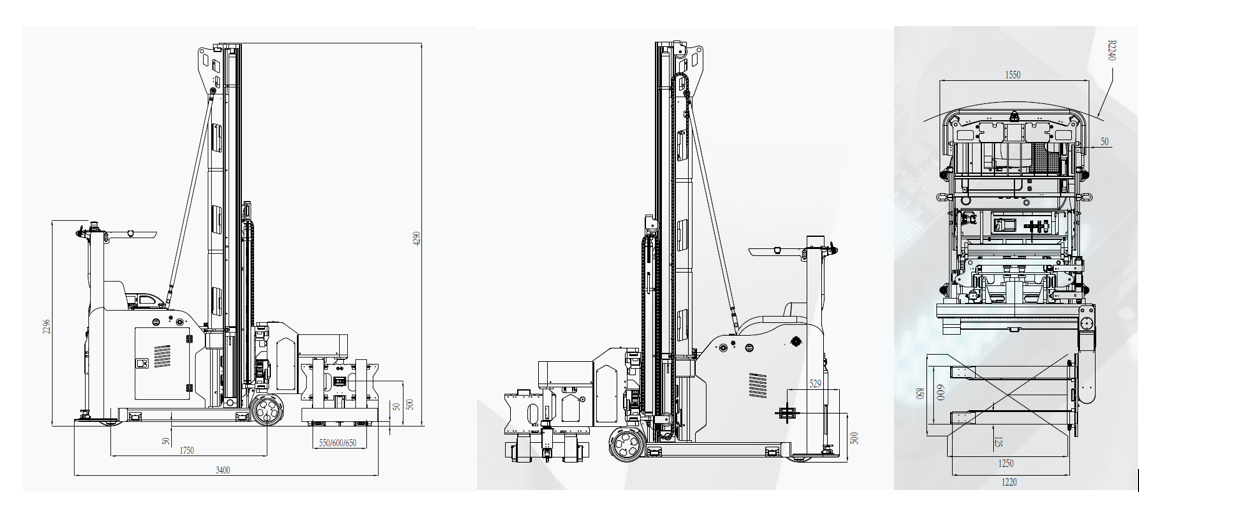 Rysunek wymiarowy VNA-1590 AGV